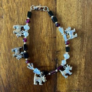 Sterling silver Scotty Dog Charm Bracelet
